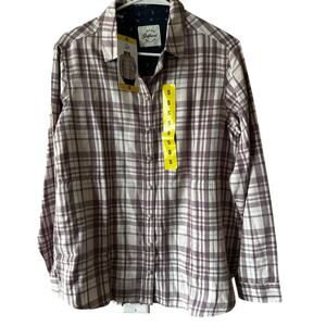 NEW Jachs Girlfriend Plaid Button Down Top sz S